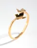 Yellow Gold Plated Sterling Silver Open Butterfly Ring sold by lovisa