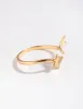 Yellow Gold Plated Sterling Silver Open Butterfly Ring sold by lovisa