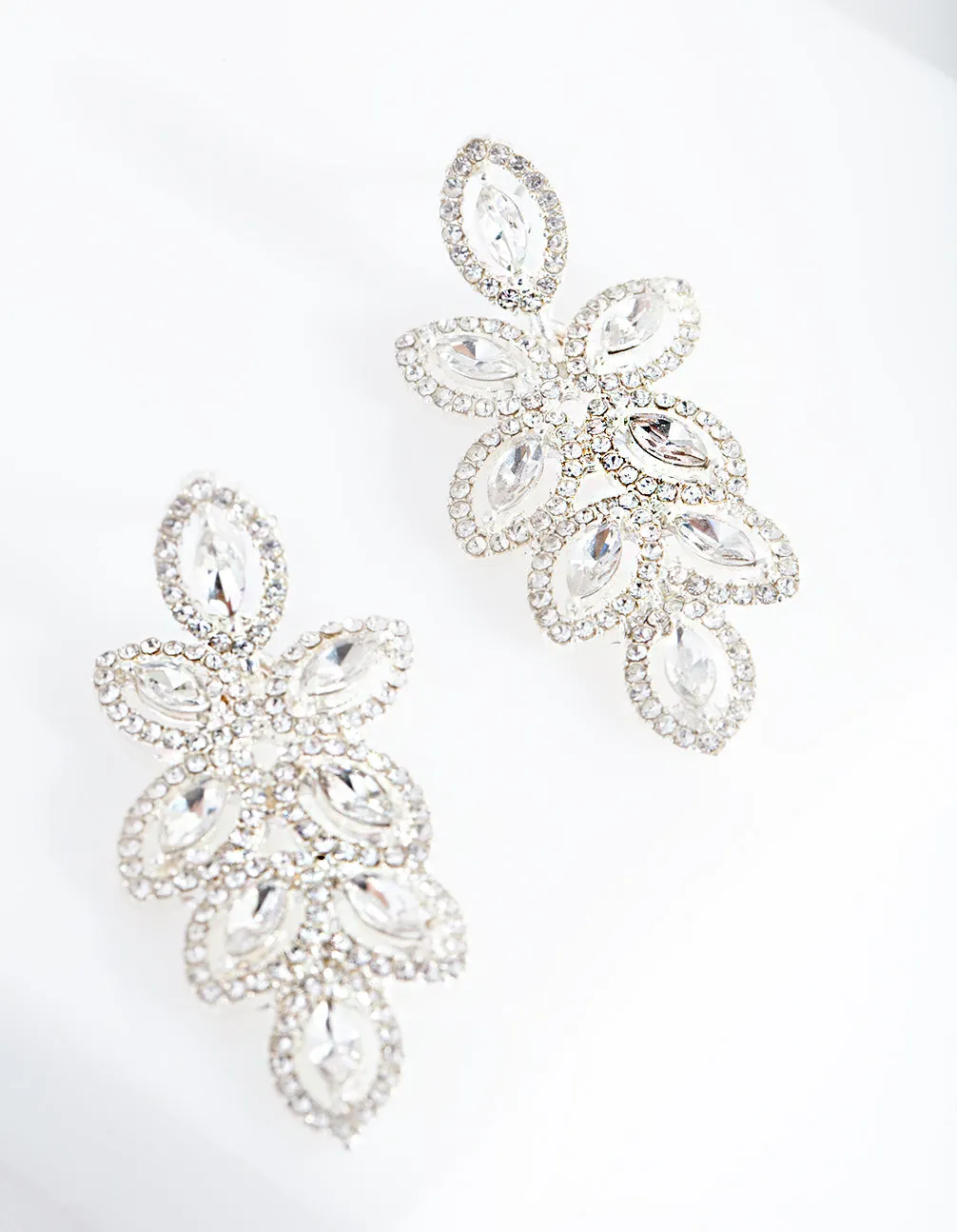 Silver Flower Gem Drop Earrings sold by lovisa product image thumbnail 5