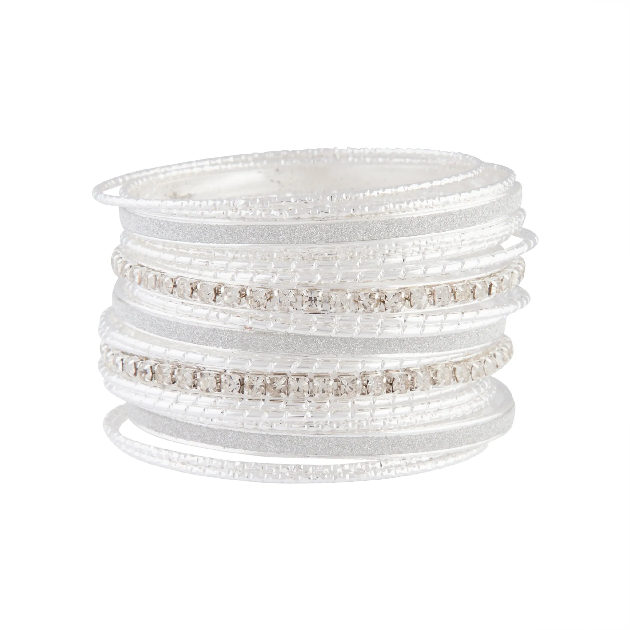 Silver Cup Chain Glitter Multi Bangle sold by lovisa product image thumbnail 2