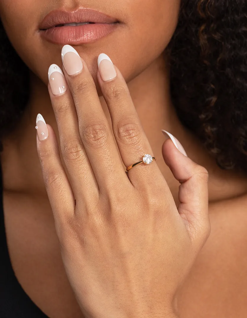 Gold Plated Sterling Silver Round Engagement Ring sold by lovisa product image thumbnail 2