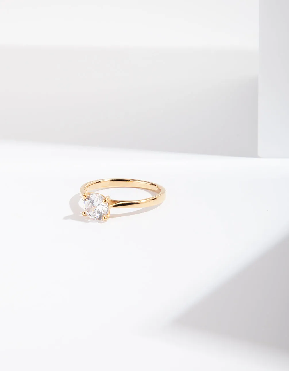 Gold Plated Sterling Silver Round Engagement Ring sold by lovisa product image thumbnail 4