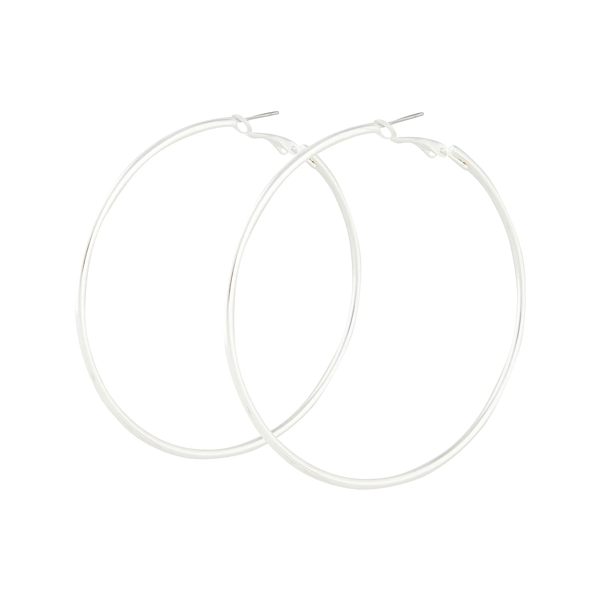 Silver Classic Medium Hoop Earrings sold by lovisa product image thumbnail 2