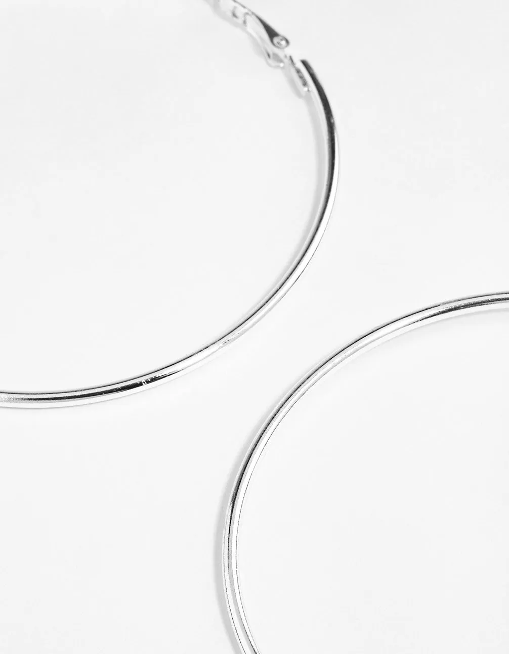 Silver Classic Medium Hoop Earrings sold by lovisa product image thumbnail 4