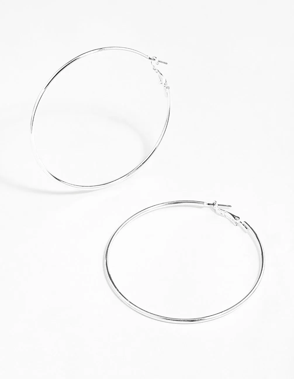 Silver Classic Medium Hoop Earrings sold by lovisa