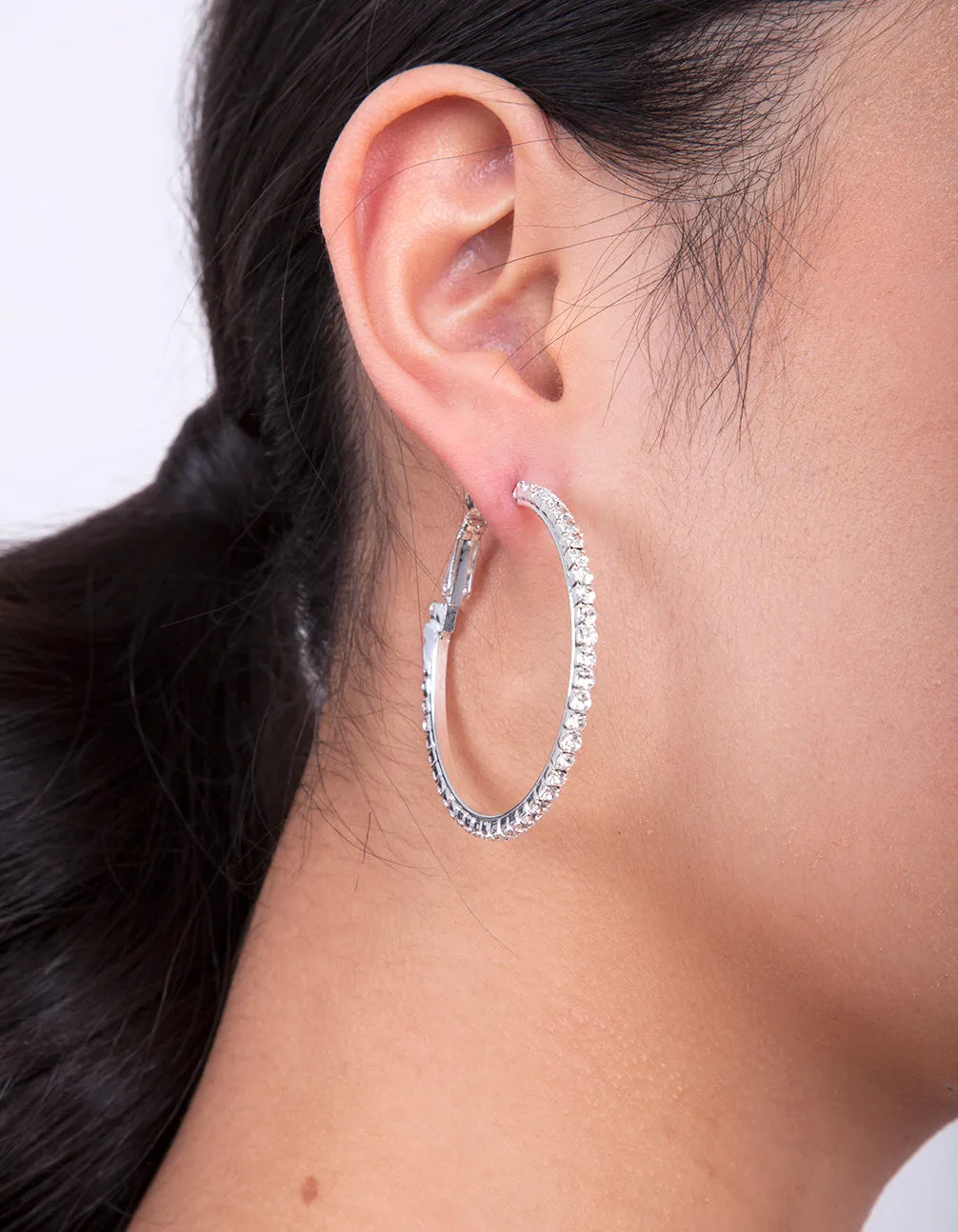 Silver Diamante Multi Hoop Earring Pack sold by lovisa