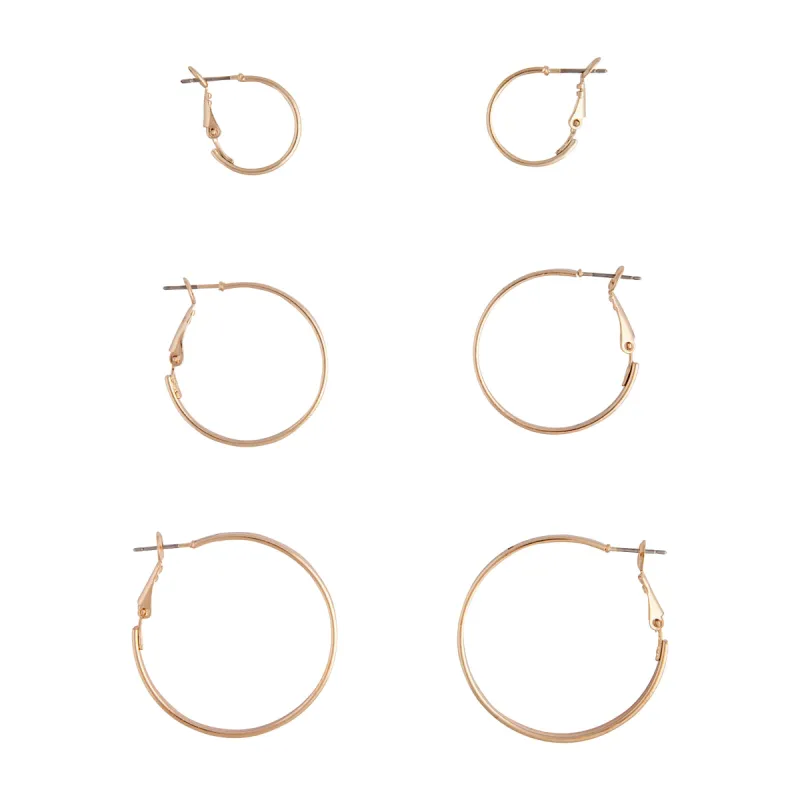 Gold Flat Sleeper Hoop Pack sold by lovisa