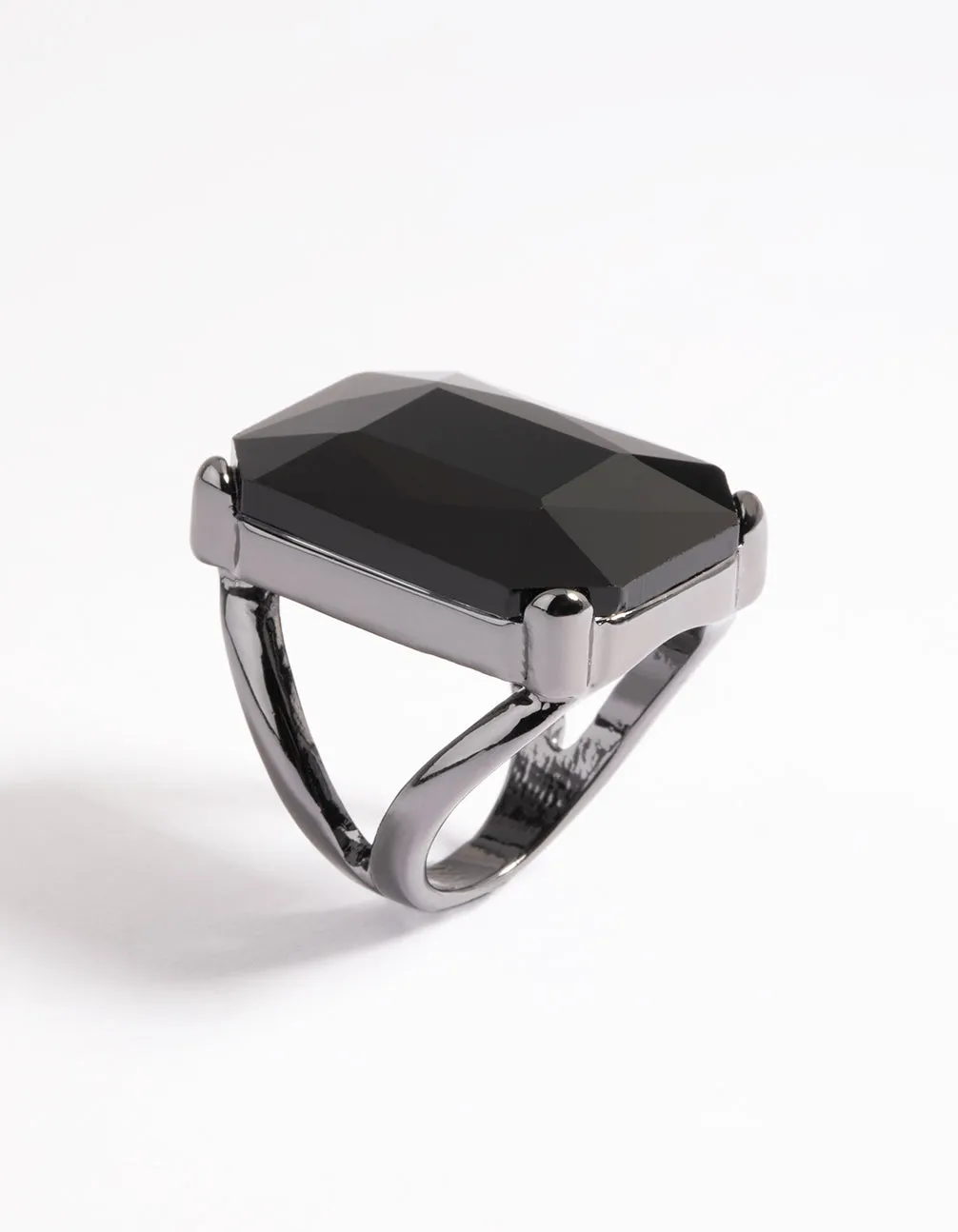 Gunmetal Statement Emerald Cut Ring sold by lovisa product image thumbnail 3