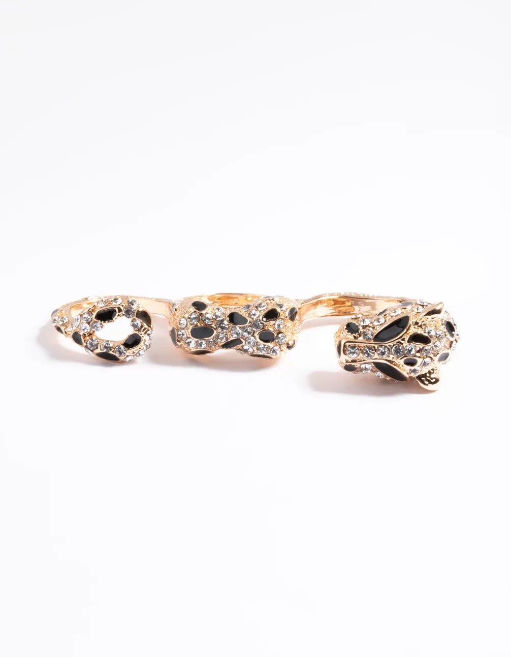 Gold Leopard Double Finger Ring sold by lovisa product image thumbnail 2