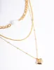Waterproof Gold Plated Stainless Steel Heart & Freshwater Pearl Layered Necklace sold by lovisa