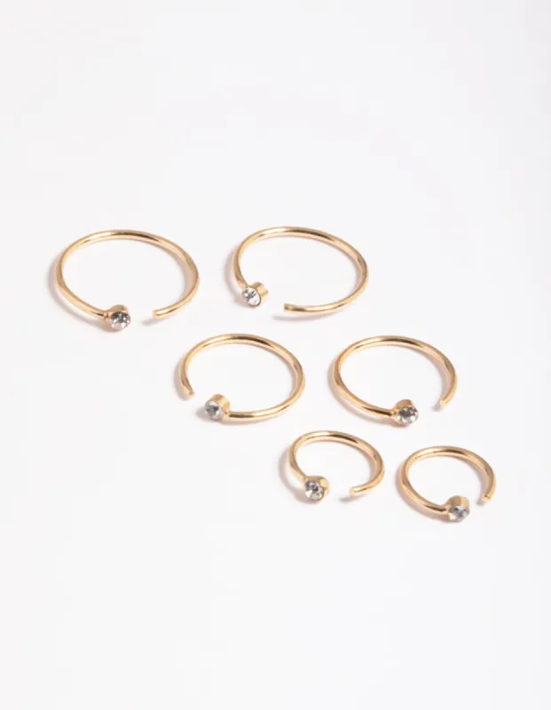 Gold Diamante Faux Ring sold by lovisa