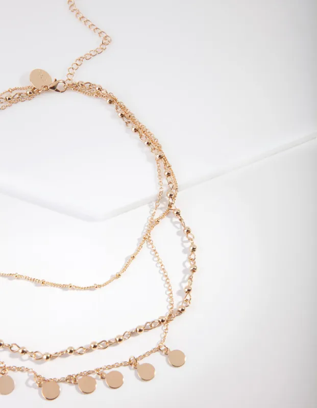 Gold Multi Chain Choker sold by lovisa