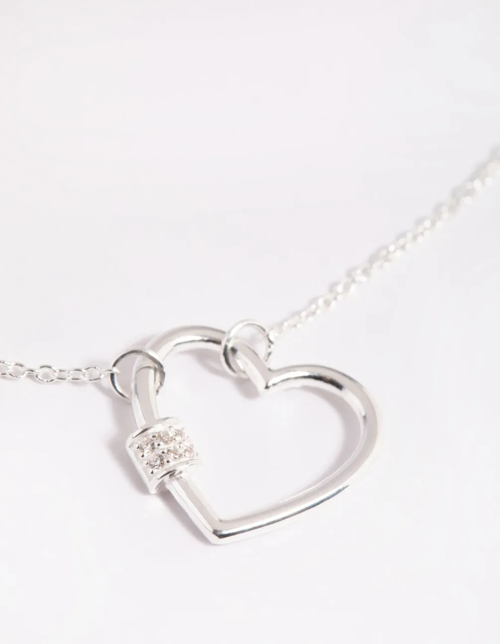 Sterling Silver Heart Pendant Necklace sold by lovisa product image thumbnail 4