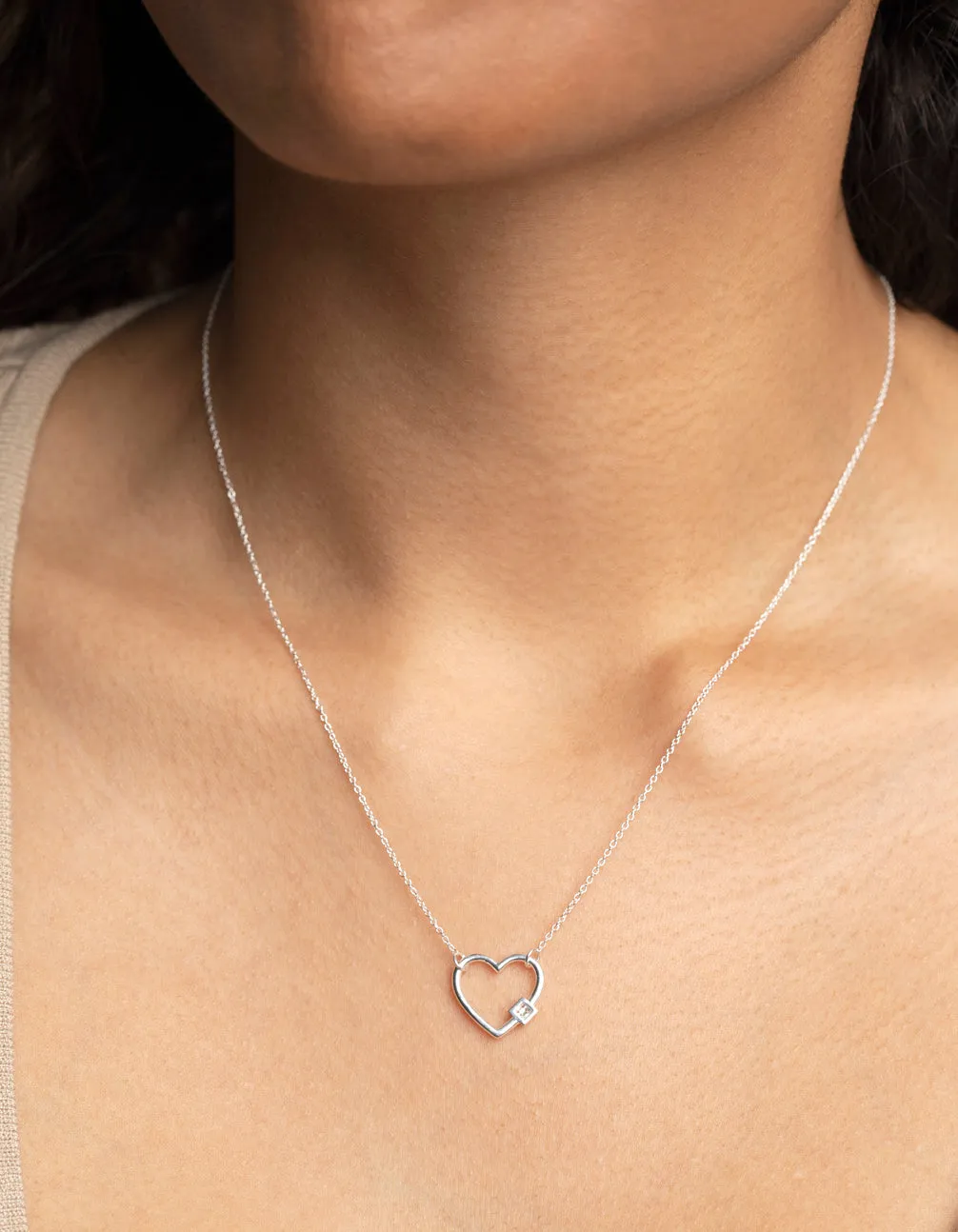 Sterling Silver Heart Pendant Necklace sold by lovisa product image thumbnail 2