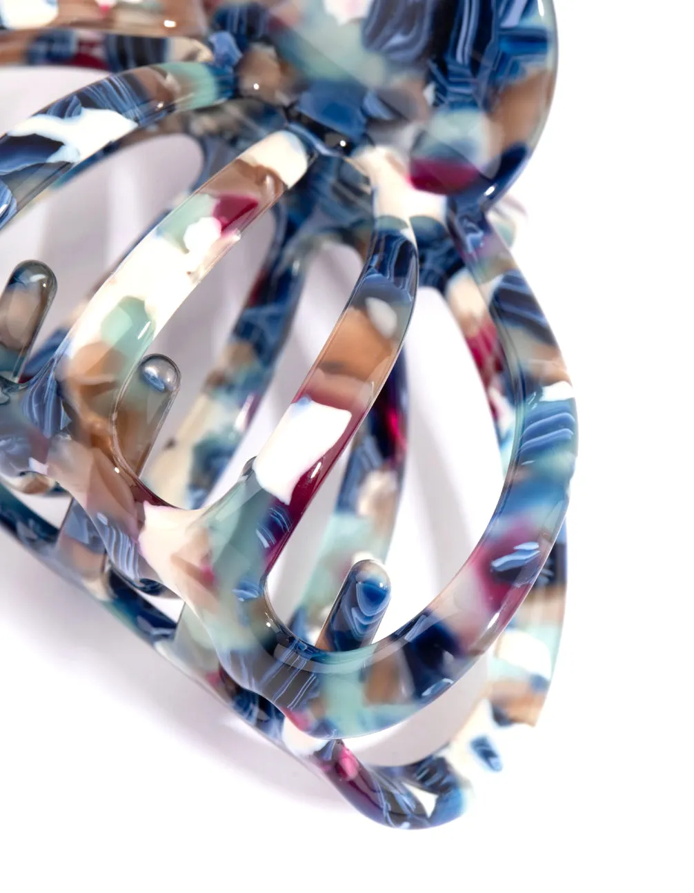 Acrylic Blue Marble Wide Claw sold by lovisa product image thumbnail 3