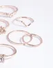 Rose Gold Fine Faux Ring Pack sold by lovisa