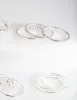 Silver Textured Stack Ring 8-Pack sold by lovisa