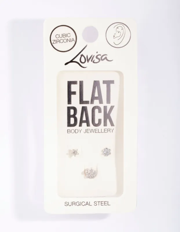 Surgical Steel Cubic Zirconia Cartilage Earring Pack sold by lovisa