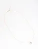Gold Plated Sterling Silver Cubic Zirconia Heart Necklace sold by lovisa