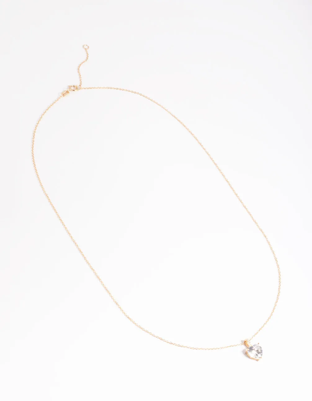 Gold Plated Sterling Silver Cubic Zirconia Heart Necklace sold by lovisa product image thumbnail 3