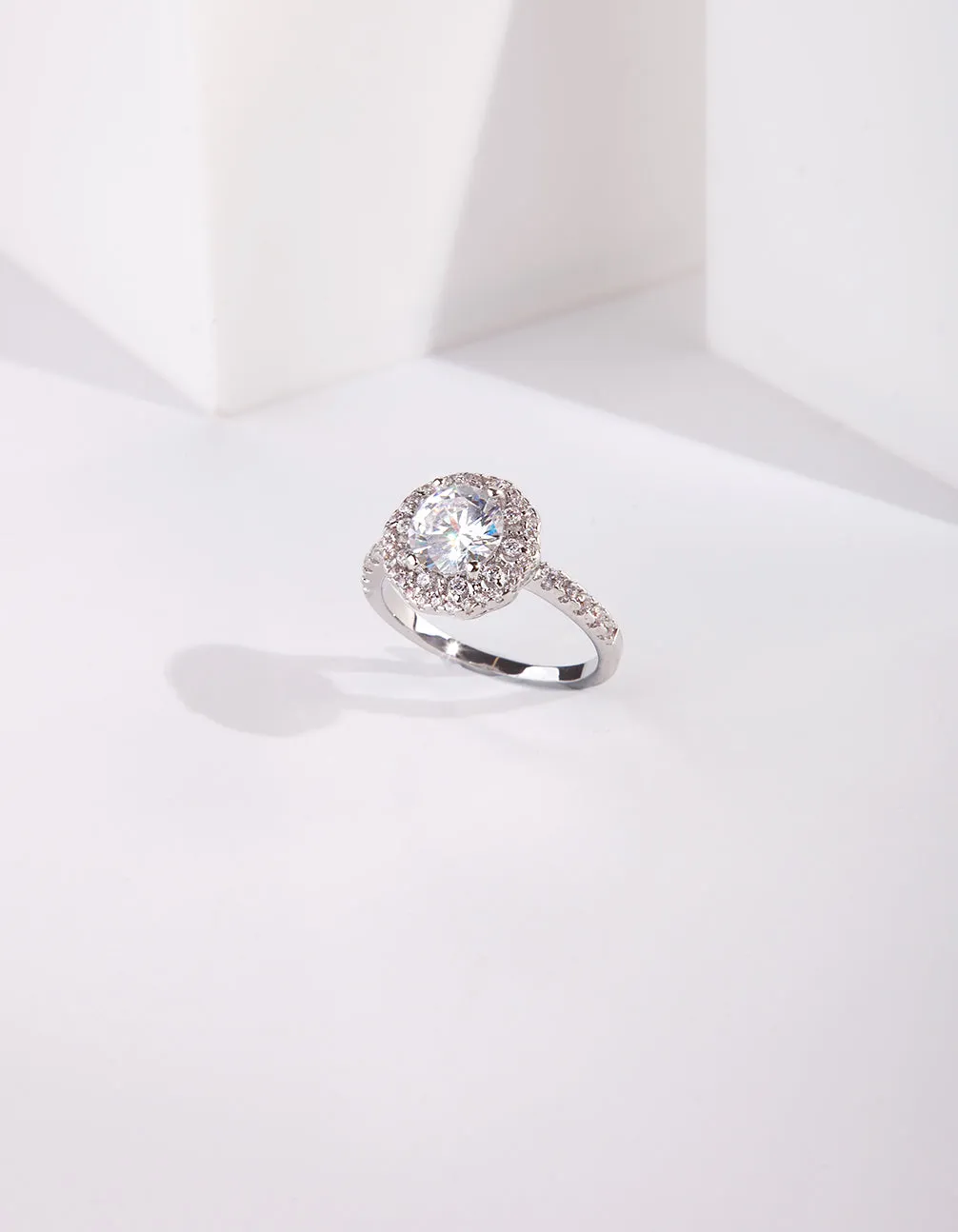 Silver Cubic Zirconia Surround Engagement Ring sold by lovisa product image thumbnail 4