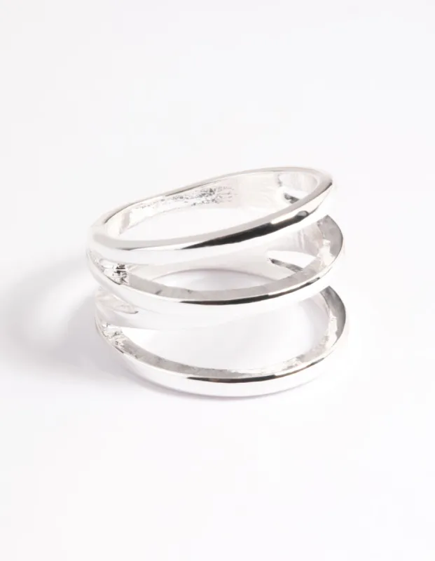 Silver Plated Three in One Ring sold by lovisa