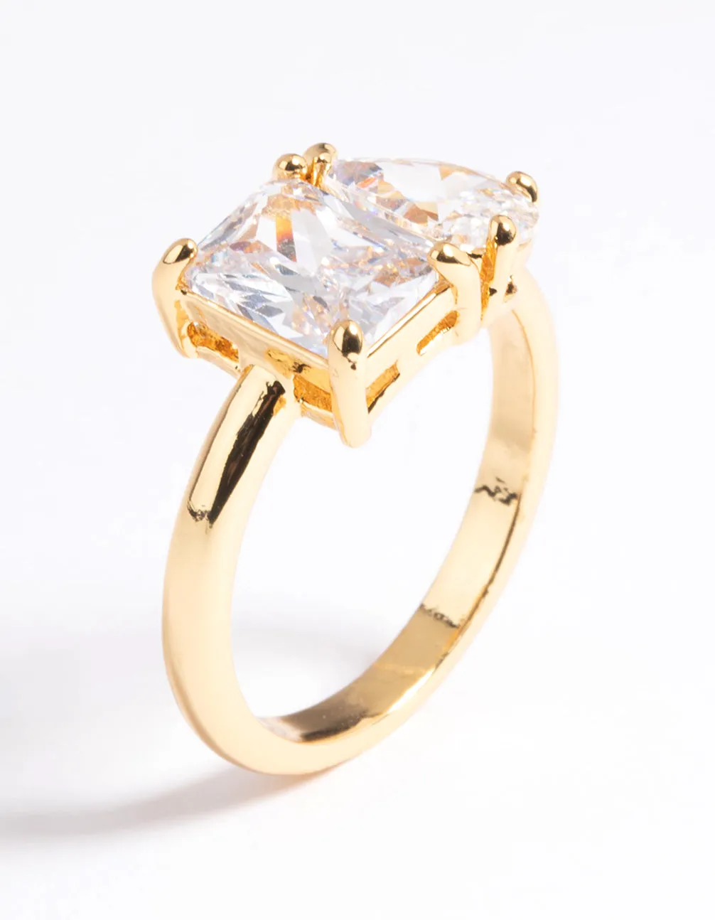Gold Plated Cubic Zirconia Emerald Cut Ring sold by lovisa product image thumbnail 5