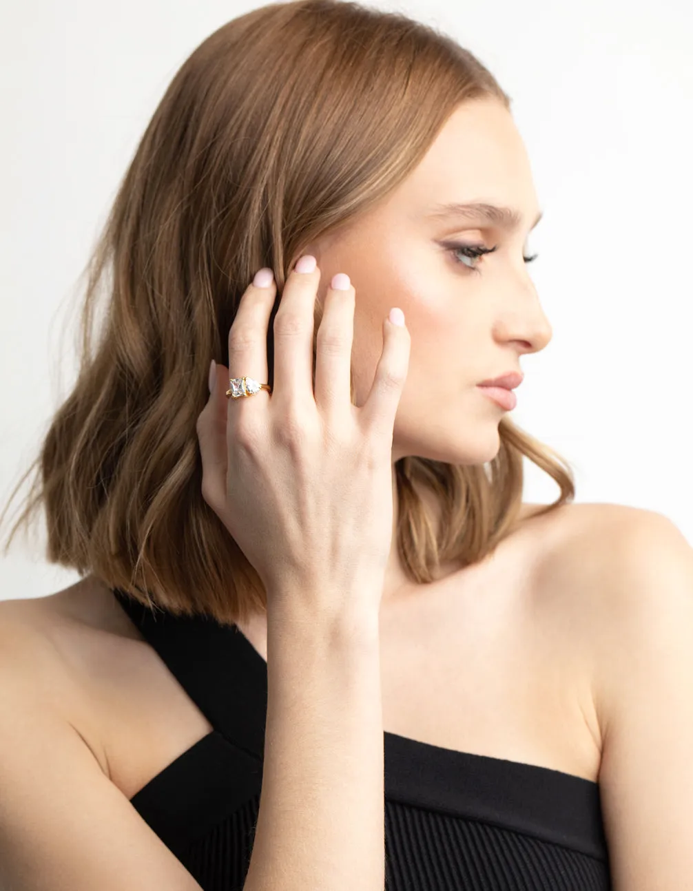 Gold Plated Cubic Zirconia Emerald Cut Ring sold by lovisa product image thumbnail 2