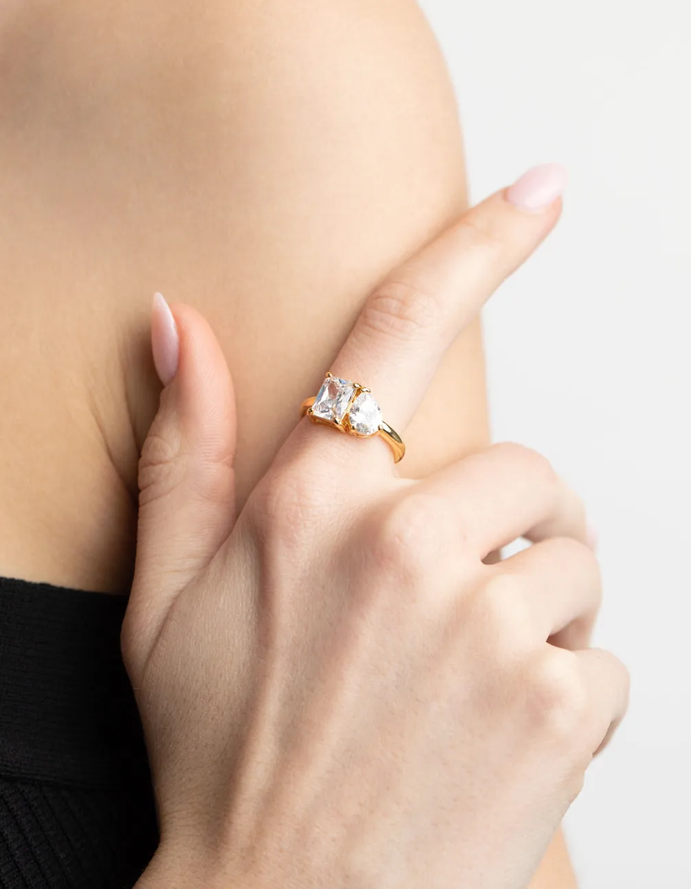 Gold Plated Cubic Zirconia Emerald Cut Ring sold by lovisa product image thumbnail 3