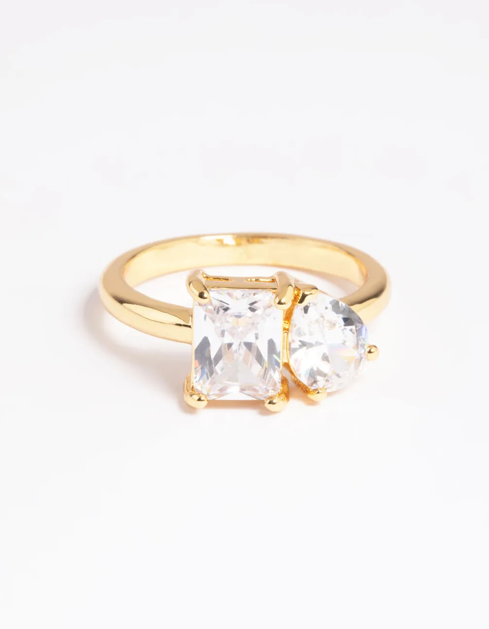 Gold Plated Cubic Zirconia Emerald Cut Ring sold by lovisa product image thumbnail 4