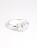 Silver Plated Cubic Zirconia Heart Ring sold by lovisa