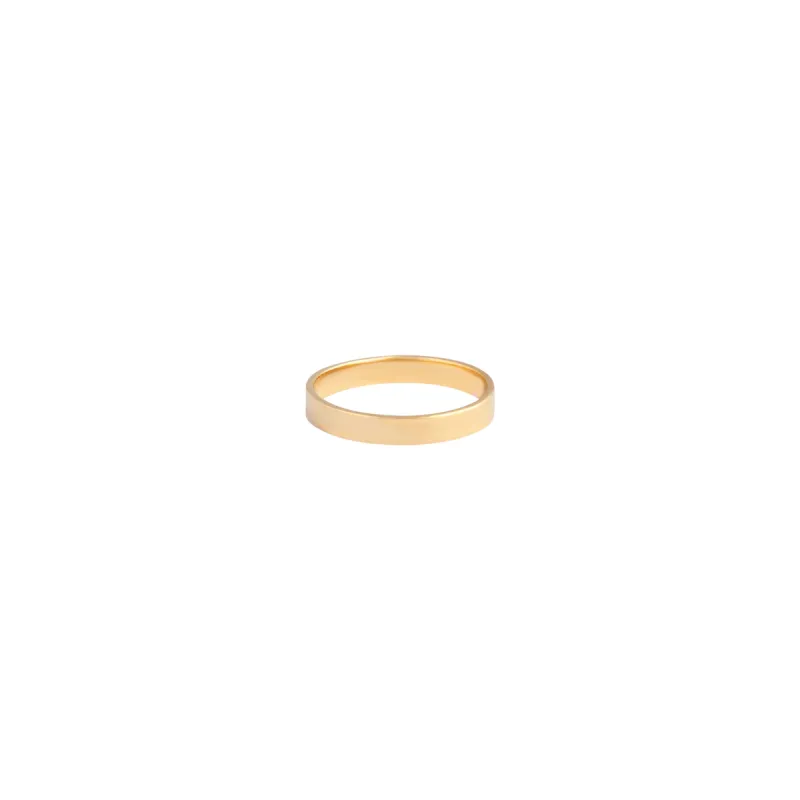 Gold Plated Sterling Silver Plain Band Ring sold by lovisa