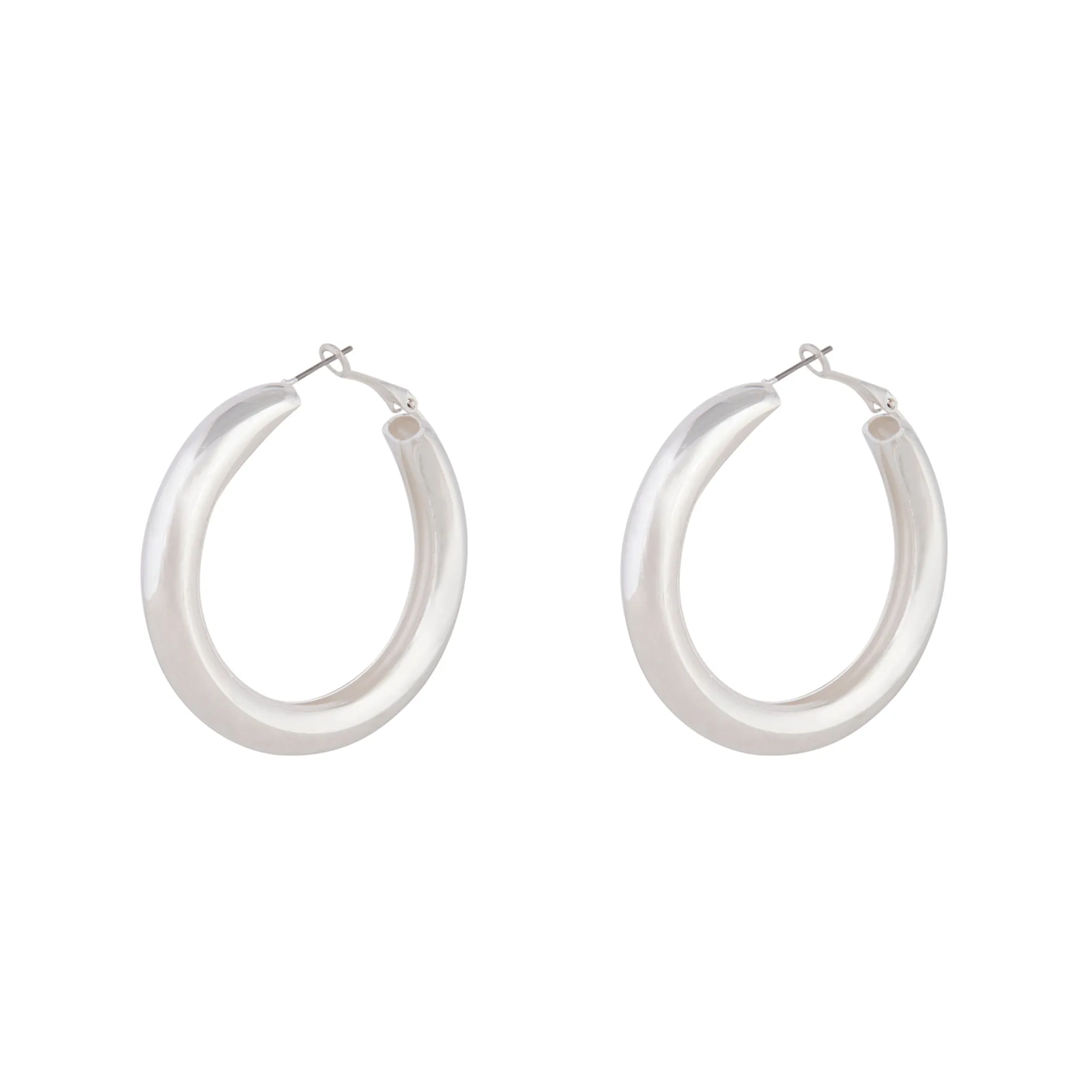Polished Silver Chunky Hoop Earrings sold by lovisa product image thumbnail 4