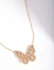 Gold Diamond Simulant Butterfly Necklace sold by lovisa