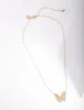 Gold Diamond Simulant Butterfly Necklace sold by lovisa