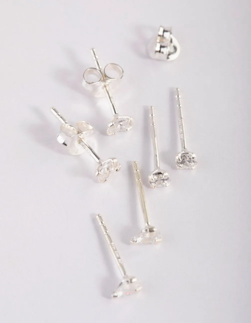 Sterling Silver Cubic Zirconia Stud Earring Pack sold by lovisa product image thumbnail 2