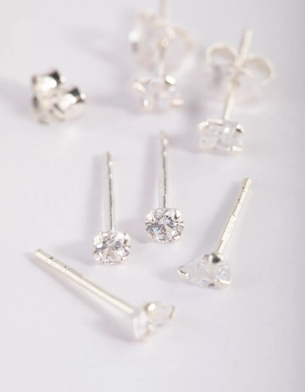 Sterling Silver Cubic Zirconia Stud Earring Pack sold by lovisa product image thumbnail 3