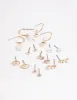Gold Mixed Pearl Stud & Huggie Hoop Earring 8-Pack sold by lovisa