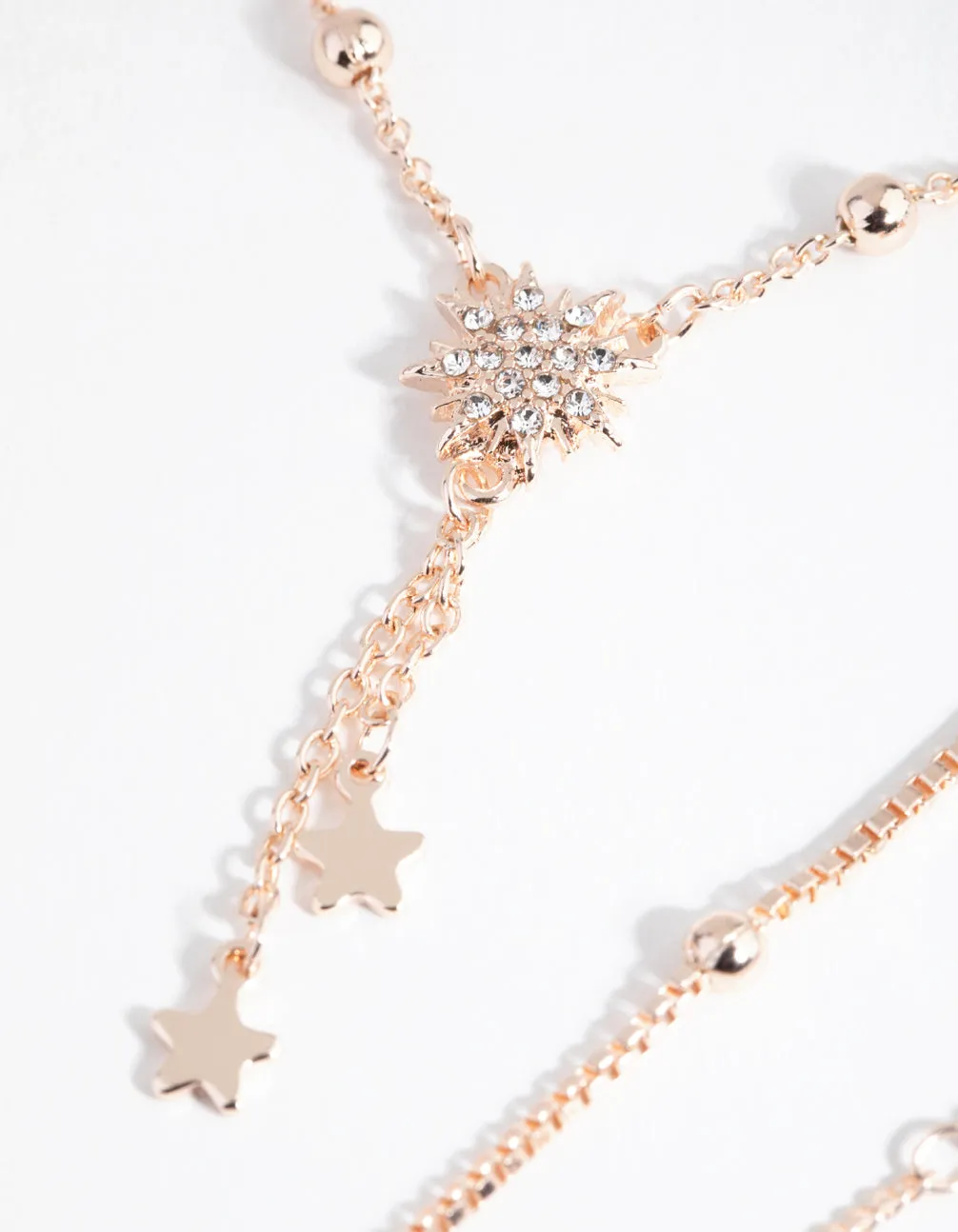 Rose Gold Celestial Drop Bracelet 4-Pack sold by lovisa product image thumbnail 3