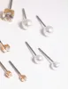 Gold Diamante Stud Earring 5-Pack sold by lovisa