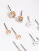 Gold Diamante Stud Earring 5-Pack sold by lovisa