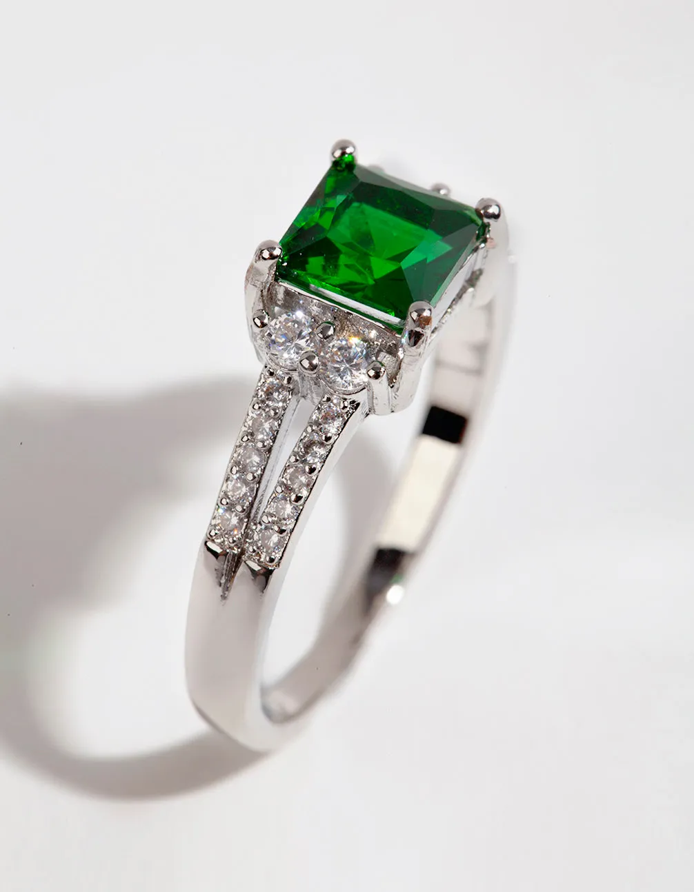 Silver Square Emerald Cubic Zirconia Ring sold by lovisa product image thumbnail 3