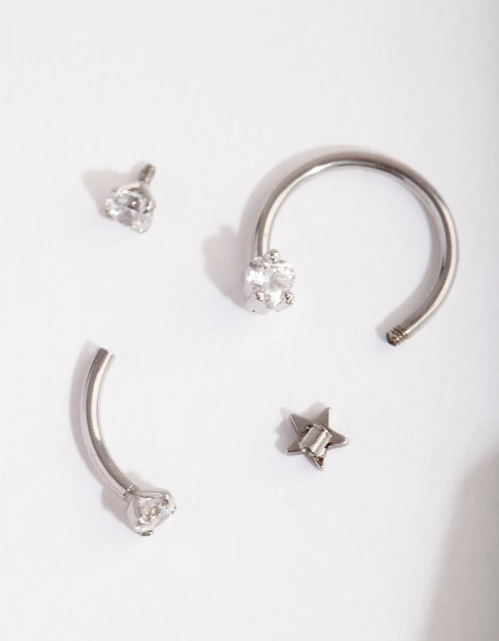 Surgical Steel Diamante Star Barbell Pack sold by lovisa product image thumbnail 2