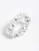 Silver Cubic Zirconia Flower Band Ring sold by lovisa