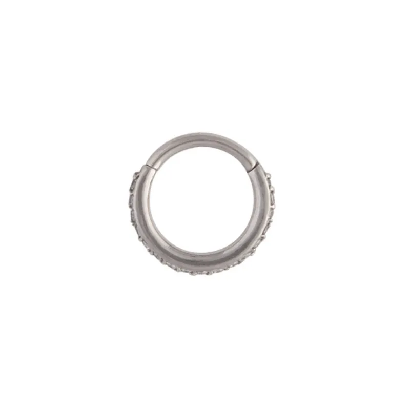 Surgical Steel Diamante Hinged Ring Clicker Earring sold by lovisa