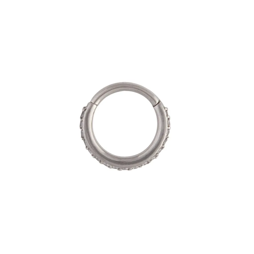 Surgical Steel Diamante Hinged Ring Clicker Earring sold by lovisa