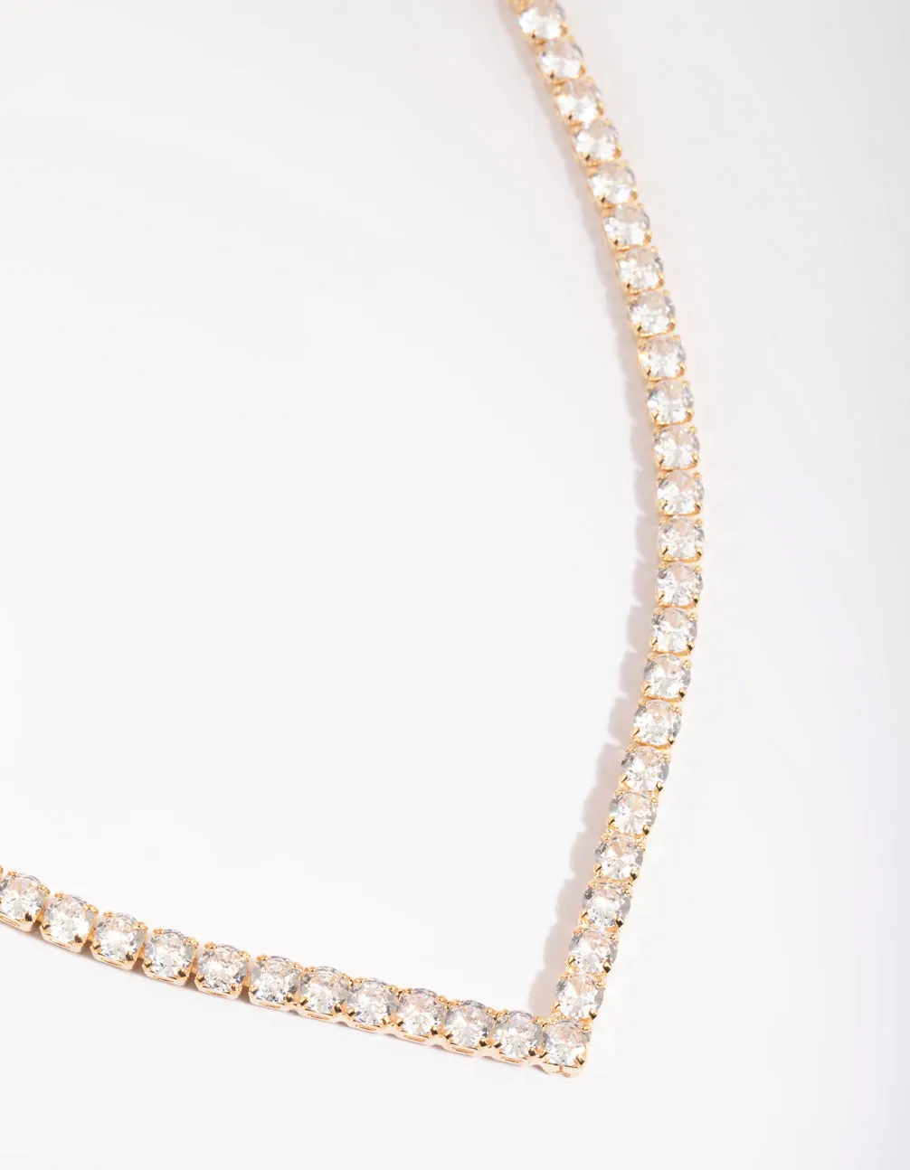 Gold Cubic Zirconia Point Necklace sold by lovisa