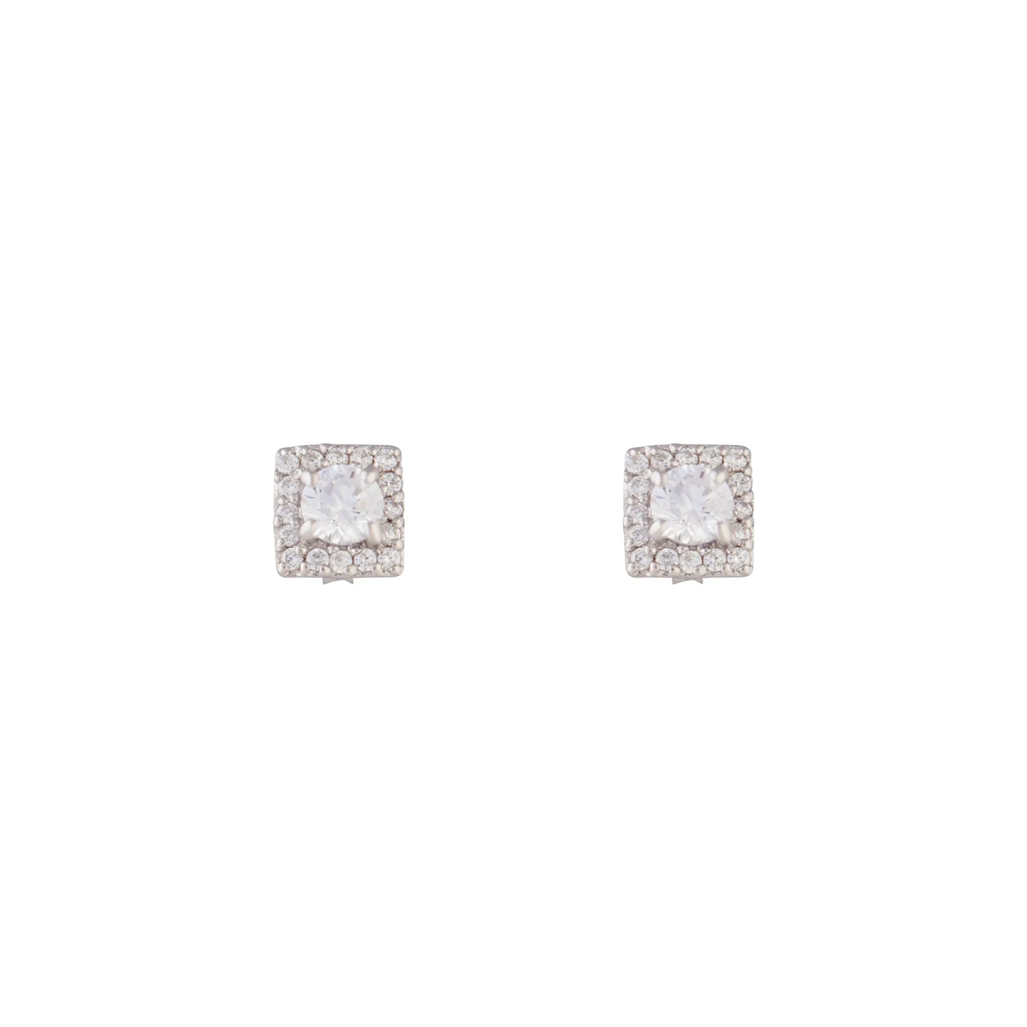 Sterling Silver Cubic Zirconia Square Stud sold by lovisa