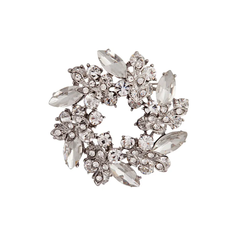 Crystal Jewelled Wreath Brooch sold by lovisa