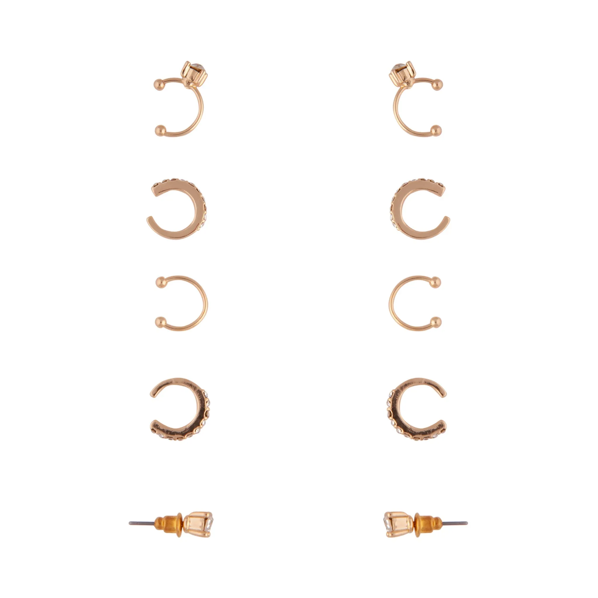 Gold Diamante Cuff Earrings 5-Pack sold by lovisa product image thumbnail 2